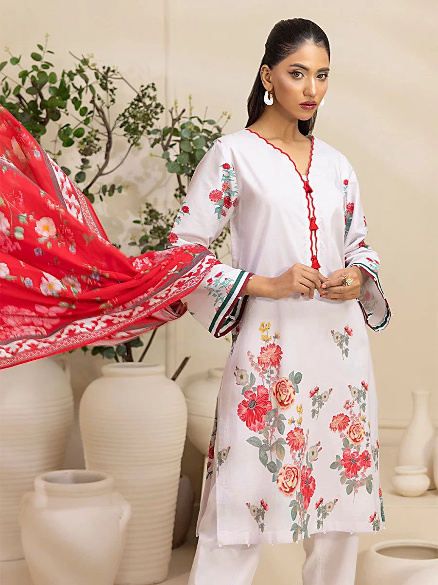 3PC UNSTITCHED BANA DORA PRINTED SUIT