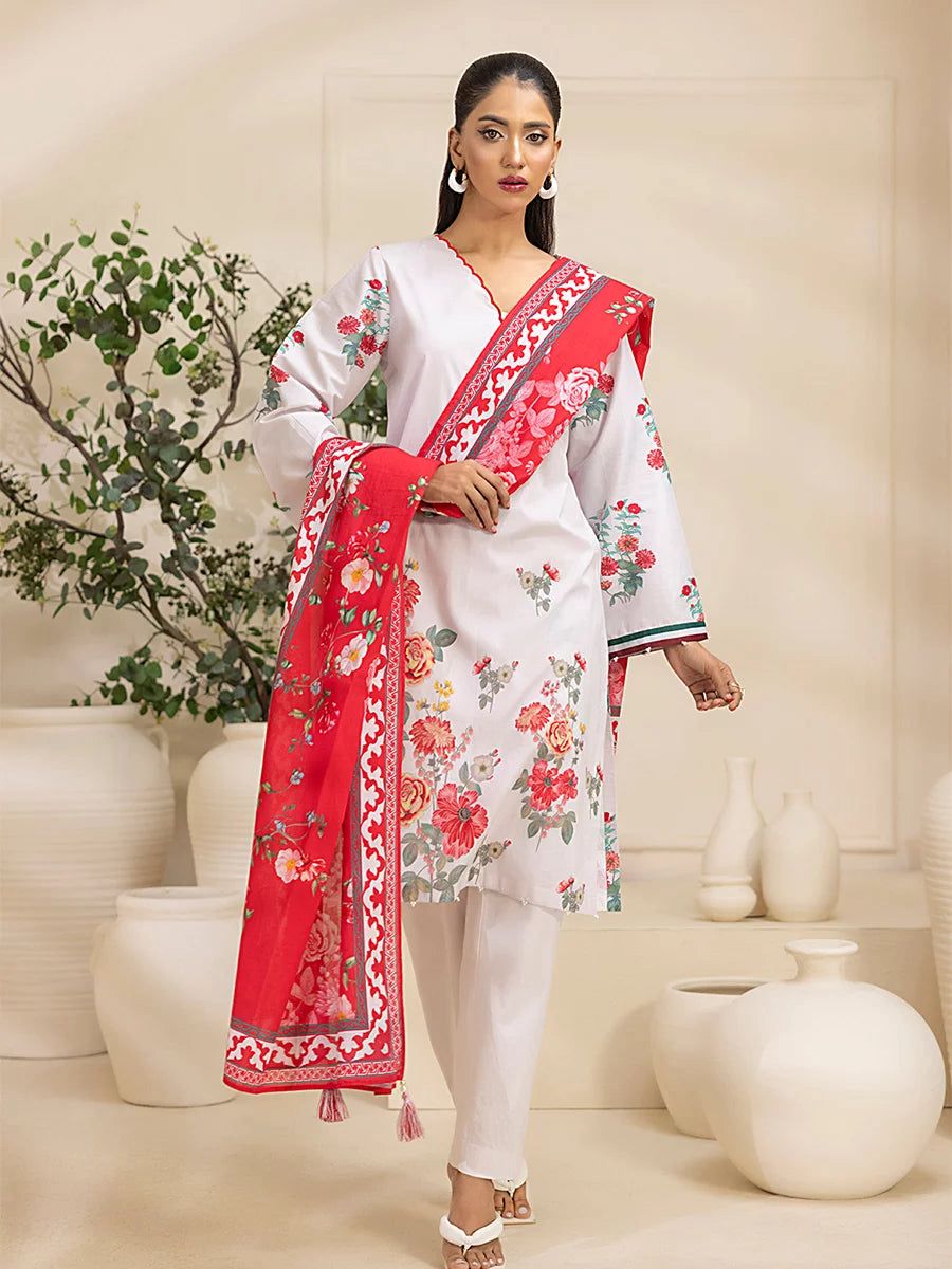 3PC UNSTITCHED BANA DORA PRINTED SUIT