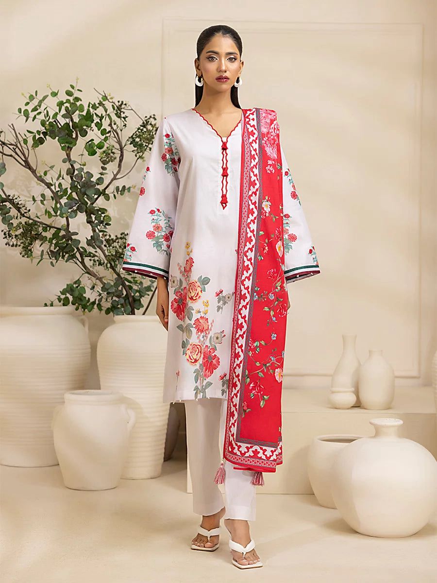 3PC UNSTITCHED BANA DORA PRINTED SUIT