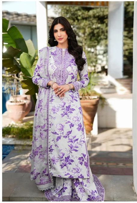 Aneela's Khaddar print [Embroidered] A24