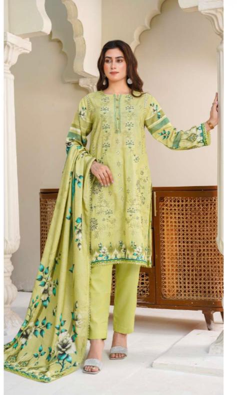 Anaya Noor Karandi [EMBROIDERED]  3PC #A42