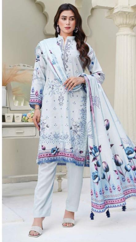 Anaya Noor Karandi [EMBROIDERED]  3PC # A43