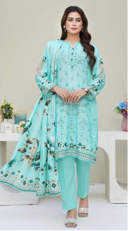 Anaya Noor Karandi [EMBROIDERED]  3PC #A44
